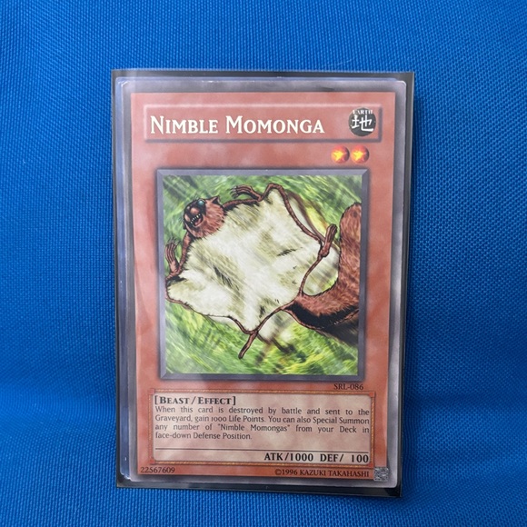 Yugioh Other - Yugioh Card Nimble Momonga Earth Type Monster 1996 2020 NWOTS Squirrel